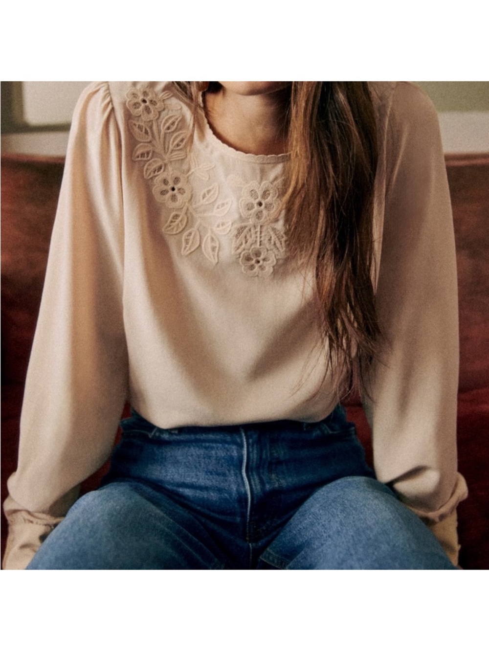 Sézane carlotine blouse size 2/34
